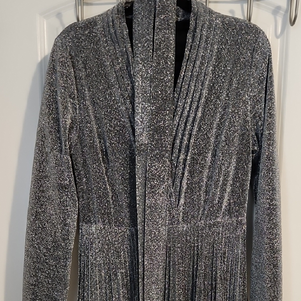 Elegant Silver Maxi Dress
